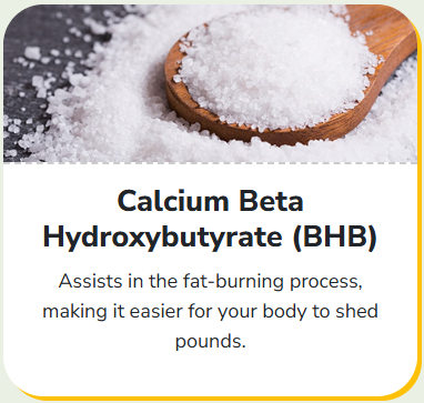 White crystalline powder of Calcium Beta Hydroxybutyrate (BHB) in a wooden spoon, known for its role in supporting fat-burning and energy production - Lipozem Official