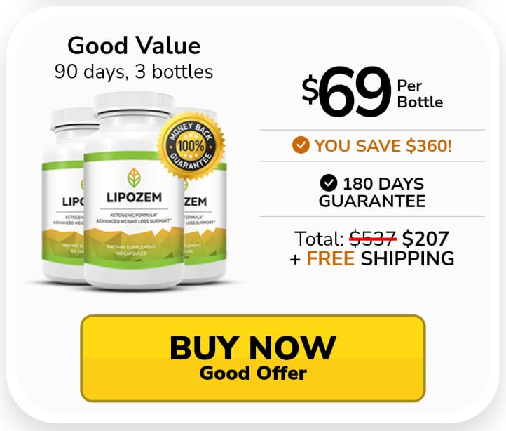 Lipozem 3-bottle special offer - Save money and support long-term weight loss.